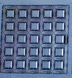 photo etched QFN leadframe with 72 leads on a 5 x 5 die pad
